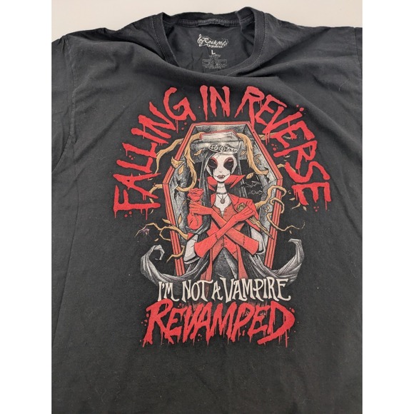 Falling In Reverse I'm Not A Vampire Revamped Black Large T-Shirt - Picture 6 of 6